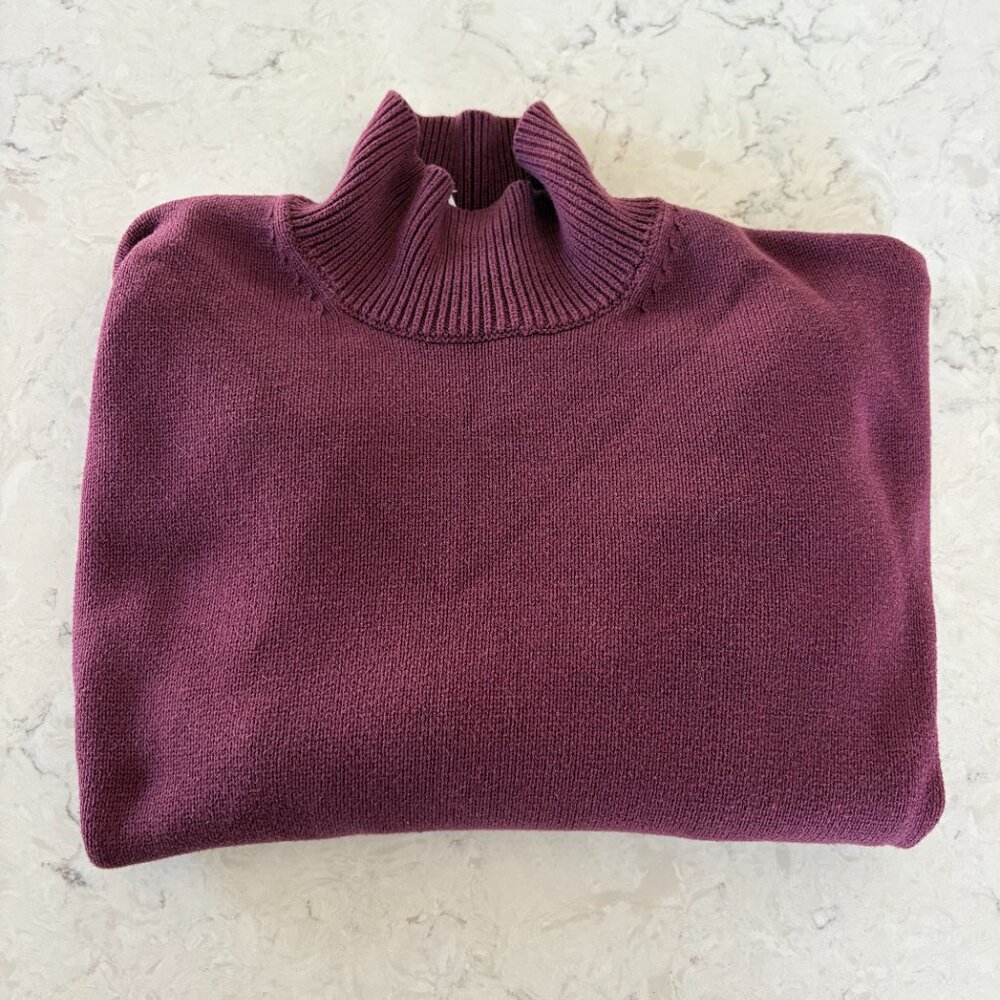 Gap 100% cotton mock turtleneck red sweater, size L